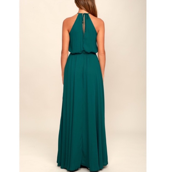 Lulus Essence of Style Teal Green Maxi Dress XL - Picture 7 of 13
